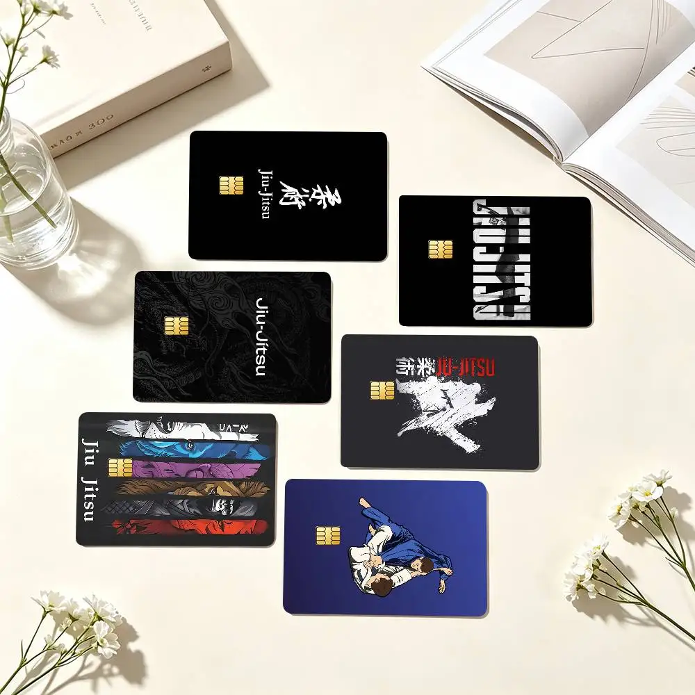 B-BJJ Brazilian Jiu Jitsu Credit Card HD Stickers Small Chip Waterproof Sticker Game Card Decal Gift
