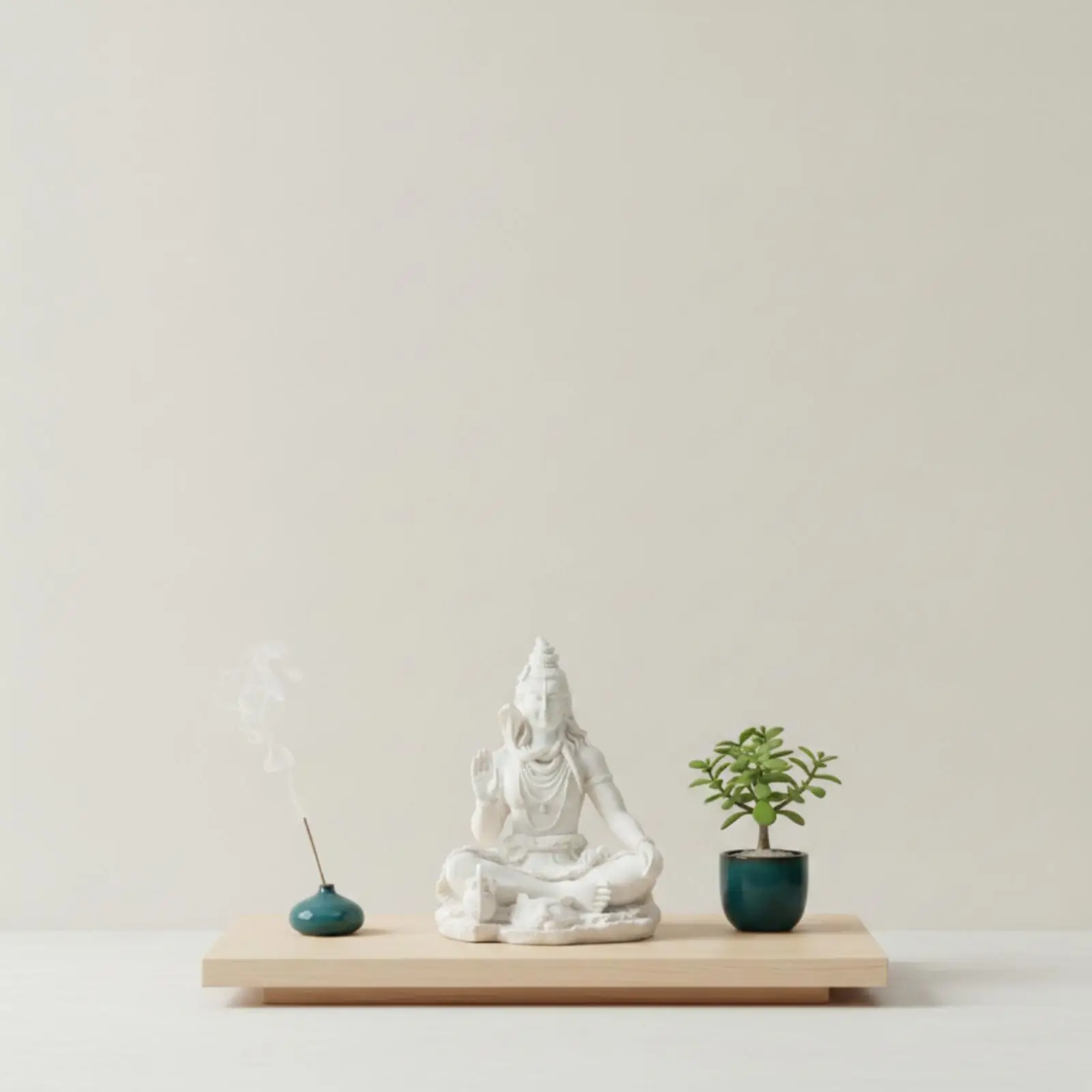 Statue of Shiva in Meditation, Statuette of Shiva in Spiritual Position With view 2
