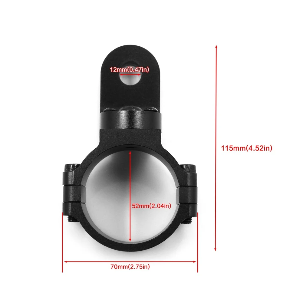 Aluminum Bracket Mount for LED Whip Lights on For UTV ATV For RZR For 4WD Vehicles Fits Roll Bars from 1.75 to 2 Inches Diameter