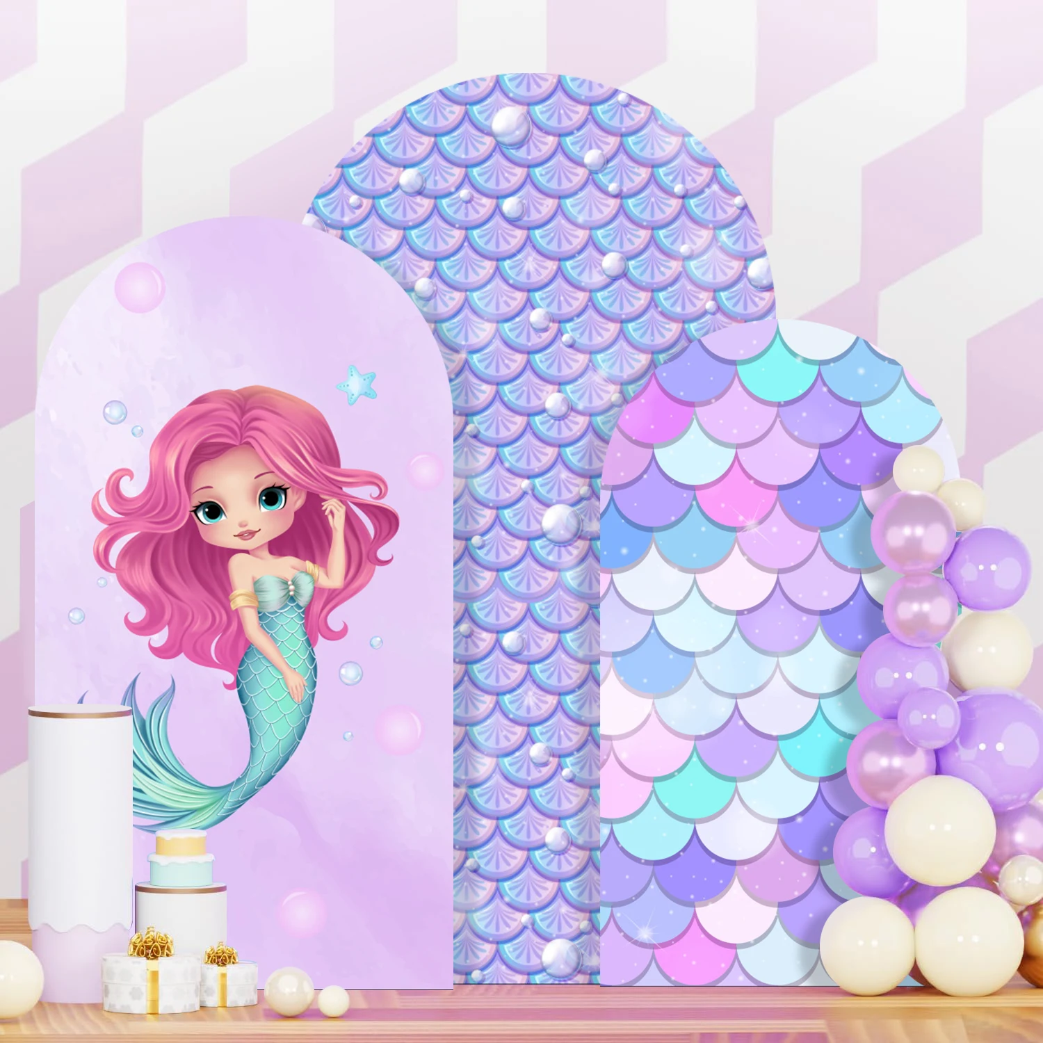 Yeele Mermaid Princess Arch Cover Backdrop Underwater World 