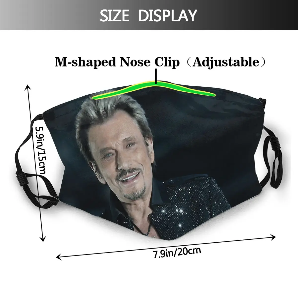 Anime Copie De Masque Johnny And Hallyday Activated Carbon Filter Mask Novelty R337 ｠Guise