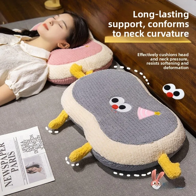 

Подушка из пены с эффектом памяти для сна, с медленным восстановлением формы, для поддержки шеи, с мультяшным дизайном, для студентов, не деформируется, товары для сна