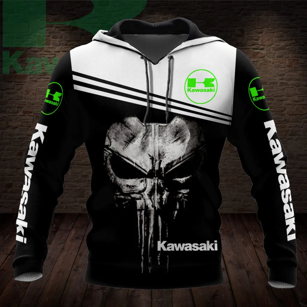 Kawasaki Extreme Sports Mens Clothing Child Oversized Hoodie Racing Suit Sweatshirt High-quality Unisex Motorcycle Uniform Men's