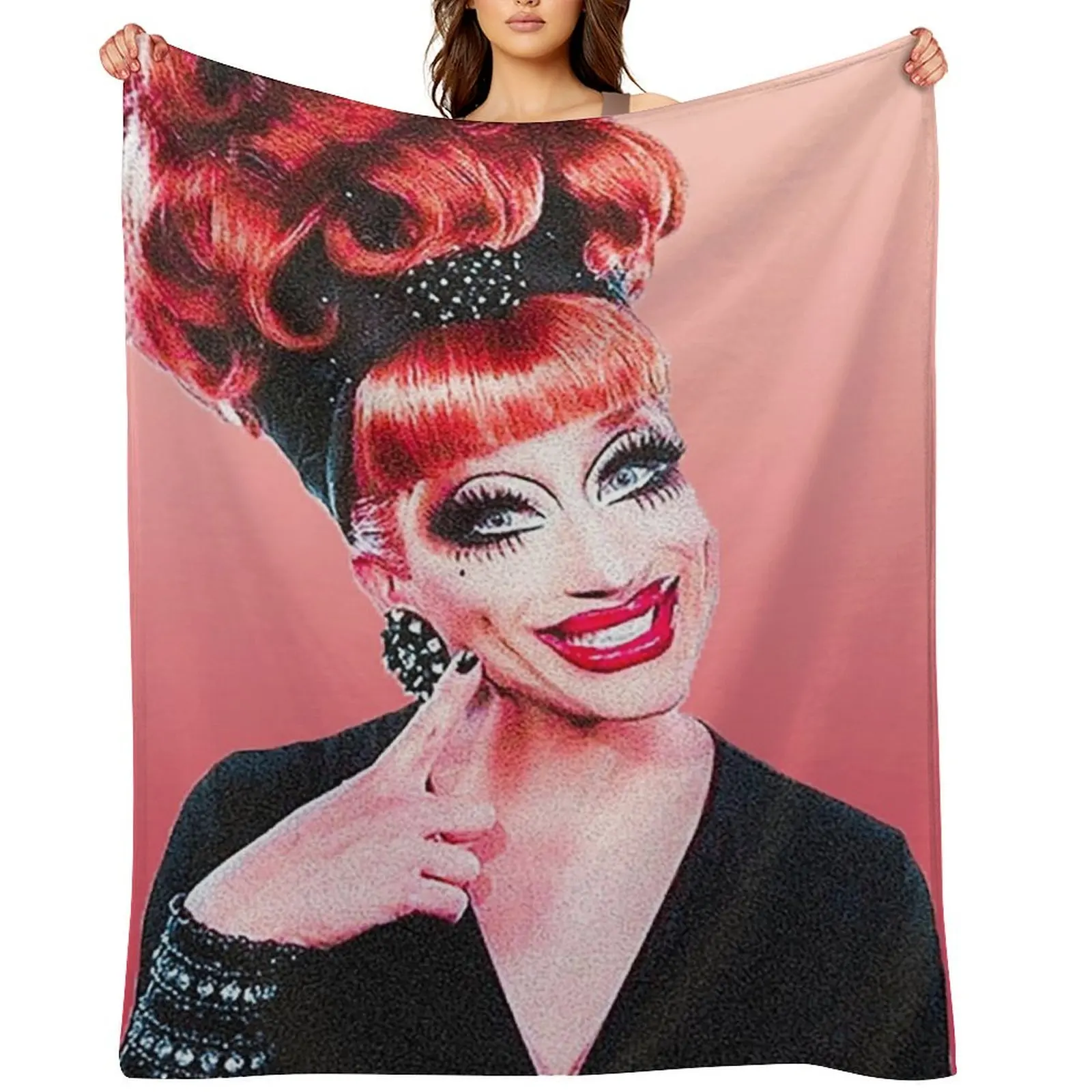 

bianca del rio || background color Throw Blanket Luxury Thicken warm for winter Decorative Sofa funny gift Blankets