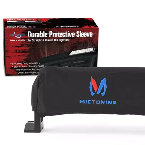 MICTUNING  22'' 32"  42'' 52'' Inch Premium Gear Sleeve Cover for Straight Curved LED Light Bars