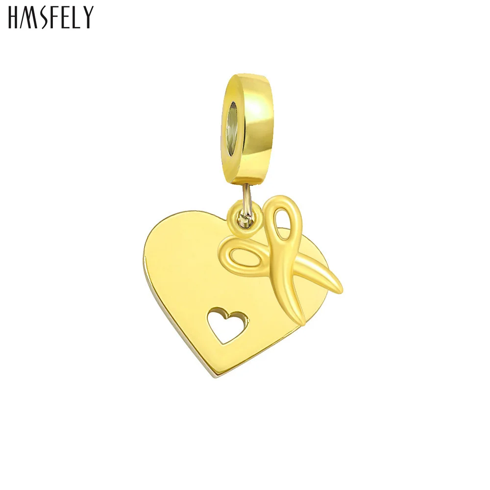 HMSFELY Ciseaux Design Pendant For DIY Bracelet Necklace Jewelry Making Charm Beads Bracelets Parts