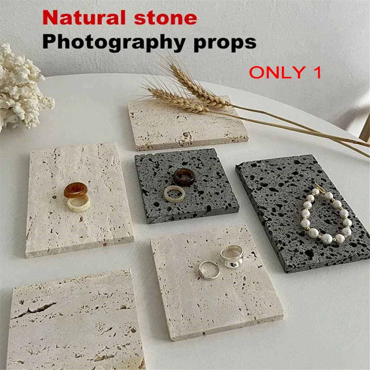 Natural Stone Ins Feng Online Celebrity Photography Props Jewelry Ornaments Tray Photographic Props A