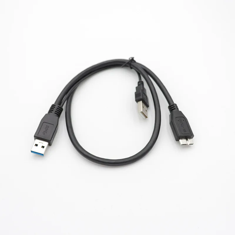 Kabel Data USB 3.0 Tipe A ke Micro B Y, HDD USB 3.0 1M untuk kabel Data Disk Hard Drive seluler eksternal dengan kabel pengisian daya