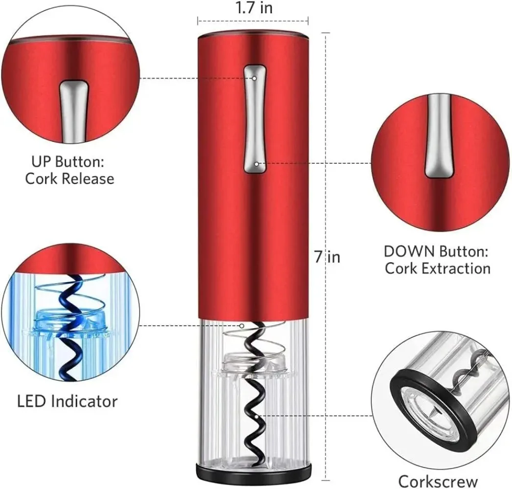 Electric Wine Bottle Opener Set Cordless Rechargeable Automatic Electric Corkscrew Wine Opener with USB Charging for Wine Lovers