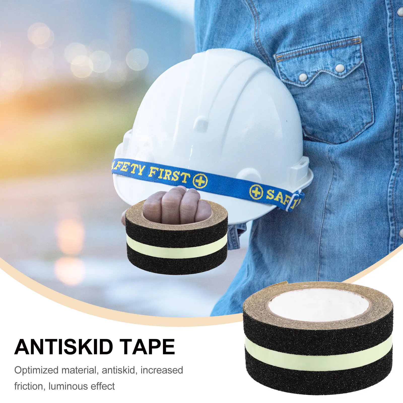 

1 шт. 5-метровая водонепроницаемая противоскользящая лента с люминесцентным эффектом, матовая, для лестниц, офиса, сада, для ночного видения