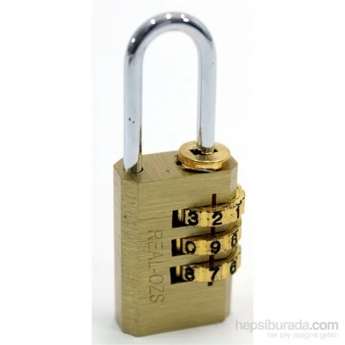 MasterCare Martech Brass 3 Combination Padlock 427039