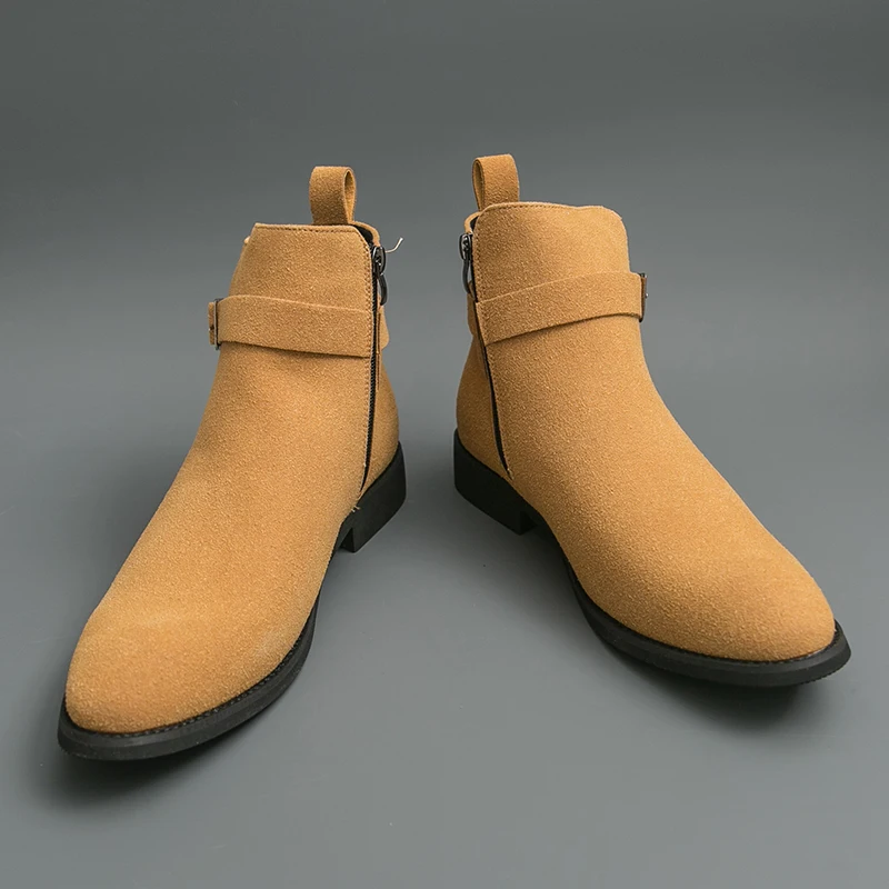 الرجال الشتاء متجمد تشيلسي الأحذية الأوروبية الأمريكية تنفس بسيطة مريحة الراقية الشباب أحذية الموضة #5