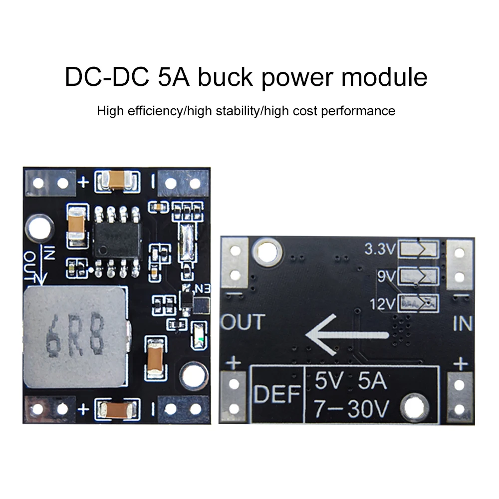 DC to DC High Current Voltage Regulator 7-30V to 3.3V/5V/9V/12V Buck Converter DIY Power Supply Step-Down Module