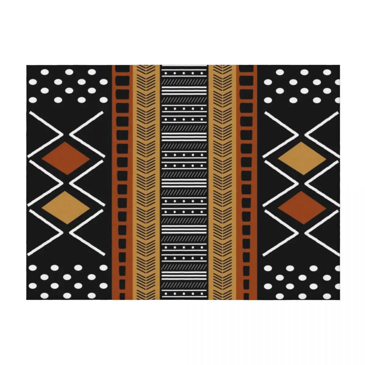 

Black African Mud Cloth Throw Blanket Thins Stuffeds Luxury Throw Beach Blankets