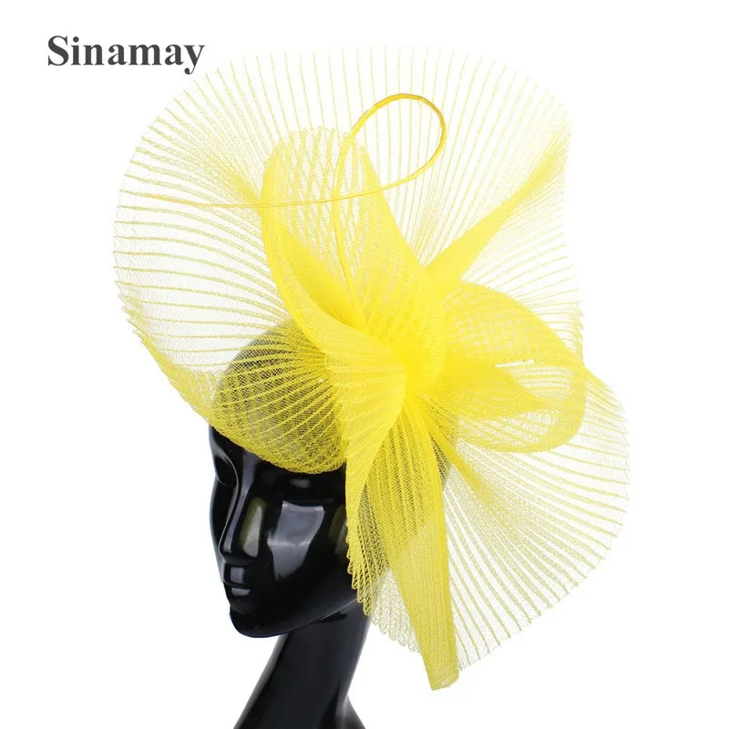 Elegant Mesh Fascinator Wedding Hat for Bride Chic Tulle Headwear Fashion Hair Accessory for Ladies Church Wedding