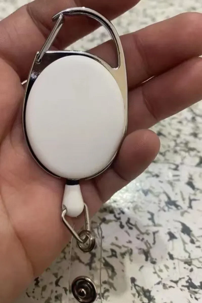 Retractable Keychain Type Badge Reel for Pass Work Card Holder ID Tag Clip Anti-lost Working Permit Clip Badge Card Reels Clips