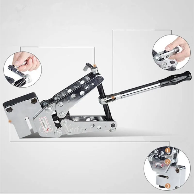 Manual Mechanical Hole Puncher 300KN Output Lever Screw Drive No Power Need For Angle Steel Copper Aluminum Busbar Up To 10mm