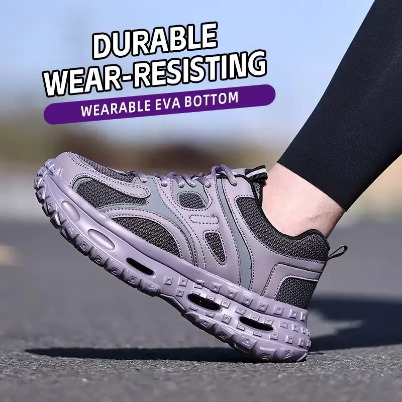 New Women's Steel-Toe, Impact-Resistant, Puncture-Resistant, Lightweight, Soft-Soled Work Shoes: Stylish, Breathable, Small Size