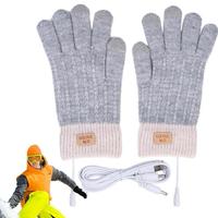 Waterproof Heated Gloves Motorcycle Touch Screen Heating USB Hand Warmer Electric Thermal Gloves Battery Powered Gloves