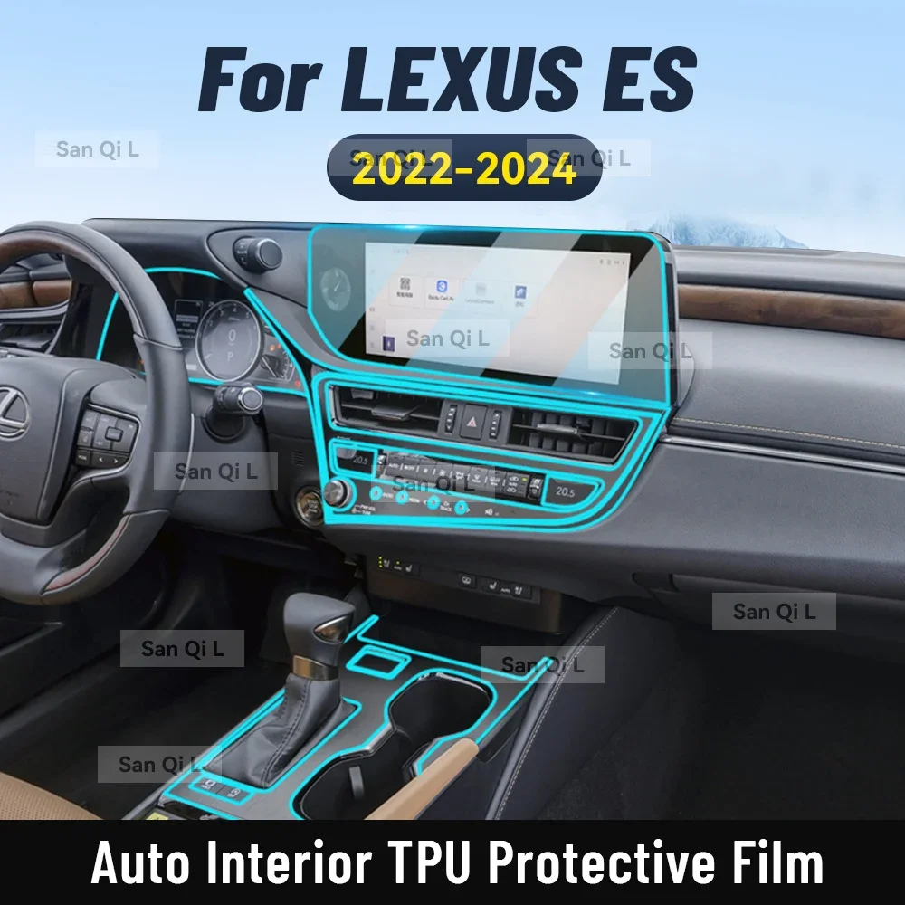 

TPU Protective Film for Car Interior Center Console Media Dashboard Navigation, Screen Protector for Lexus ES Series 2022, 2023,