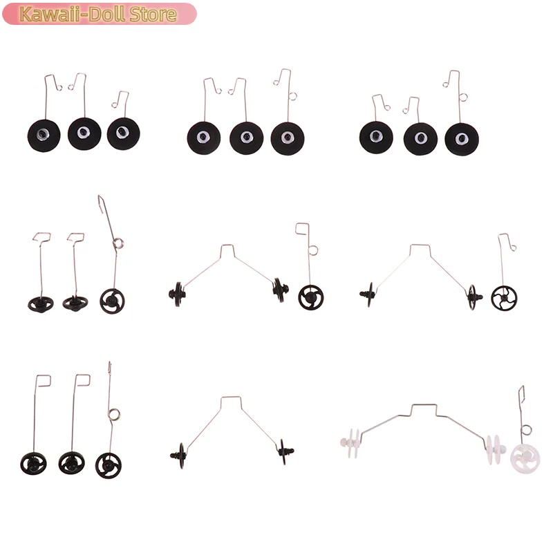 Kit de train d'atterrissage planeur en mousse RC, 1 ensemble, avec roue, accessoires d'avion pour Cessna J-11 J-20 SU27 SU57 Z51 F22 SU35