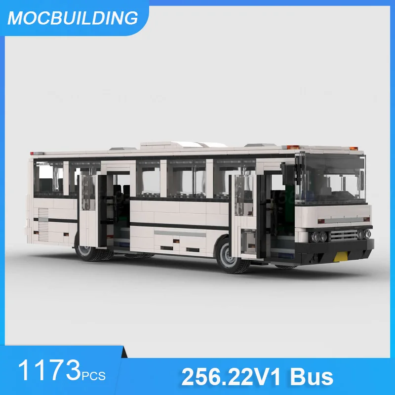 MOC Building Blocks 256.22V1 Bus White Model DIY Assemble Bricks Transportation Creative Collection Display Toys Gifts 1173PCS