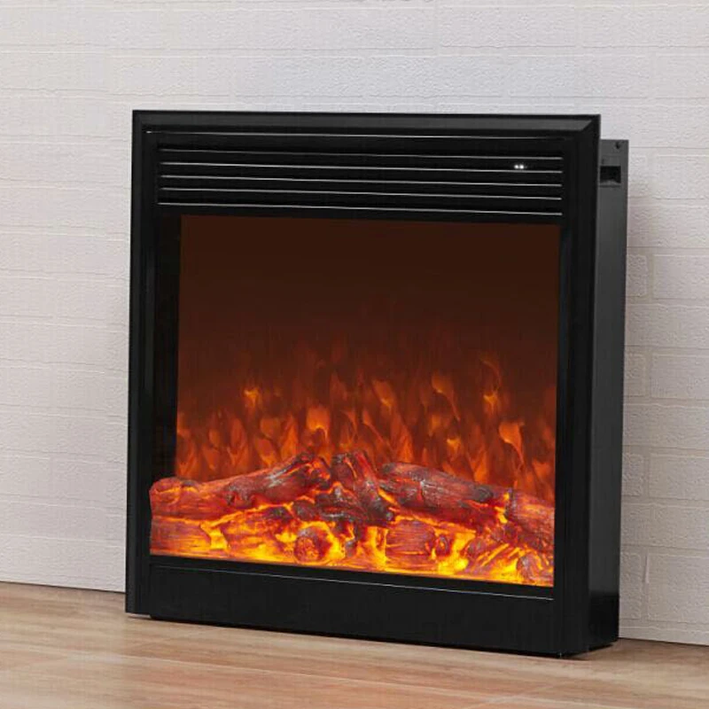 Electric Fireplace Firebox Insert Burner Warm Air Blower Remote Controlled Artificial Charcoal Optical Flame Heating Fireplace