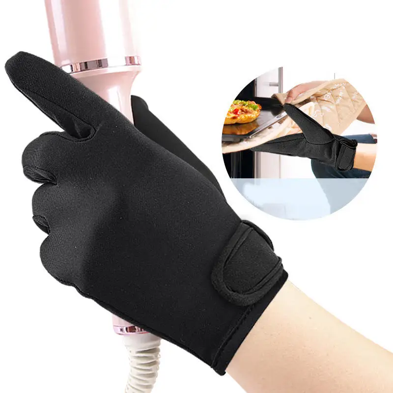 1pcs Hair Straightener Perm Curling Hairdressing Heat Resistant Finger Glove Hair Styling Tools Heatproof Protective Gloves