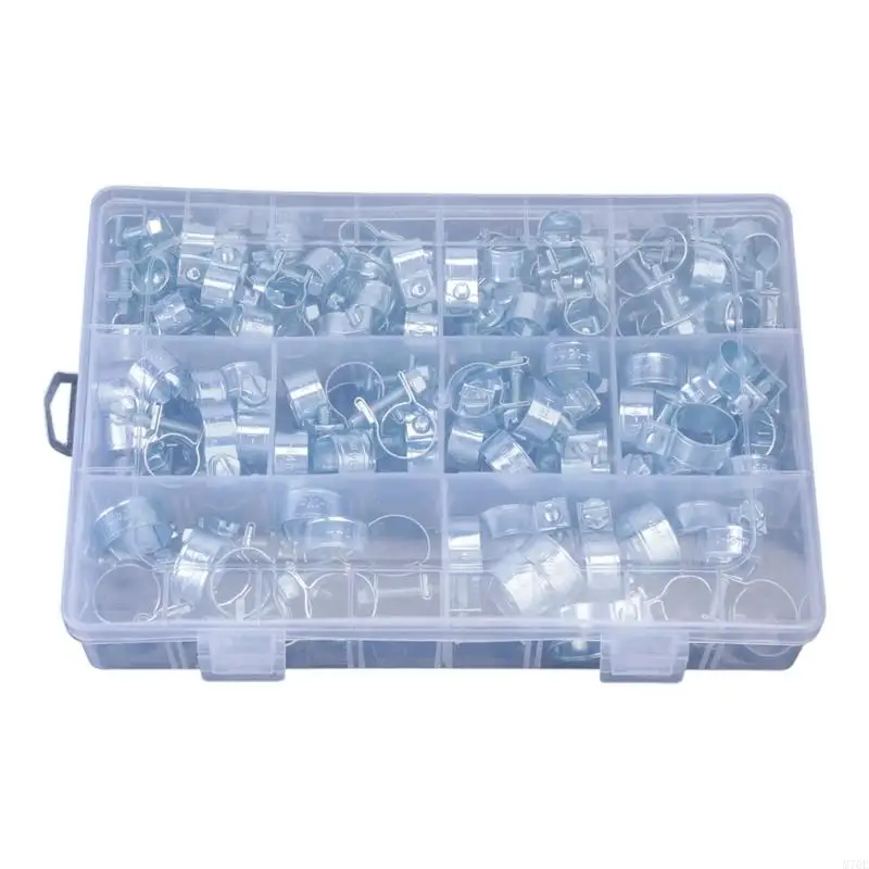 M76E Metall-Kraftstoffschlauchklemmen-Set, 120 Mini-Schlauchklemmen mit sortiertem Koffer – Detail 6