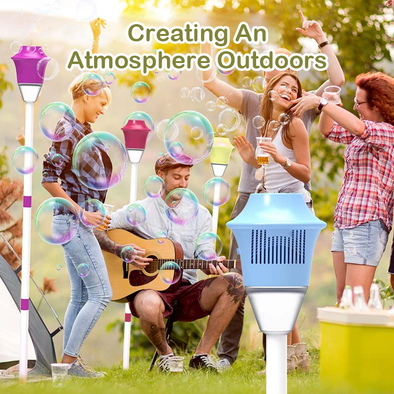 Street light bubble machine fully automatic bubble machine music lighting outdoor children's toys without battery bubble water