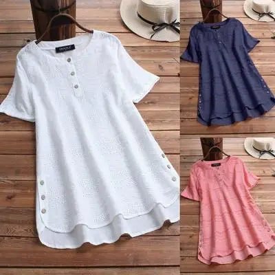 

Women's Hollow out T-irt ort Sve Faionable Breathable Comfortable All-Season Color Casual irt