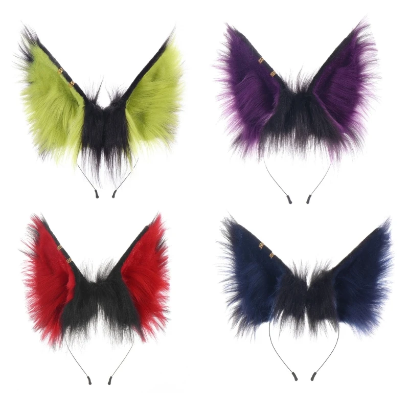 1XCA Furry Wolf Ear Headband Cosplay Props Hairband For Anime Lover And Collectors