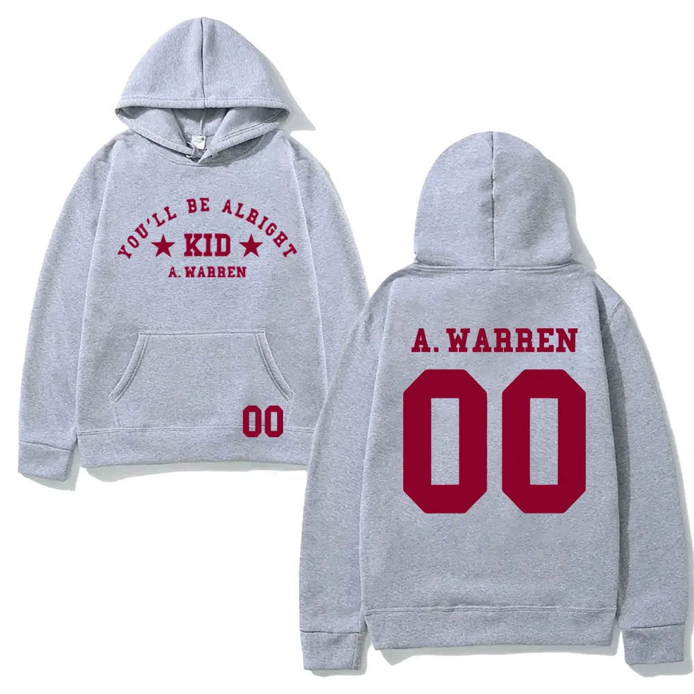 ستكون بخير هوديي Alex Warren 2025NEW للجنسين هوديي مريح البلوز كم ملابس قوطية كم طويل Moletom