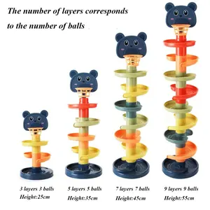 Montessori Sliding Track Tower for children, different layers, baby track, rolling ball toy, early educational puzzle, kids gift 8 Main Sales Children's Pedagogical Toys - №8
