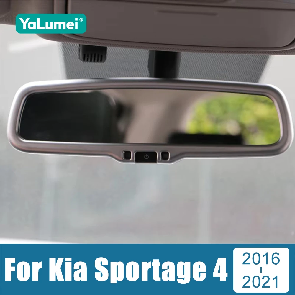 For Kia Sportage 4 QL 2016 2017 2018 2019 2020 2021 Car Interior Rearview Mirror Cover Endoscope Trim Frame Sticker Accessories