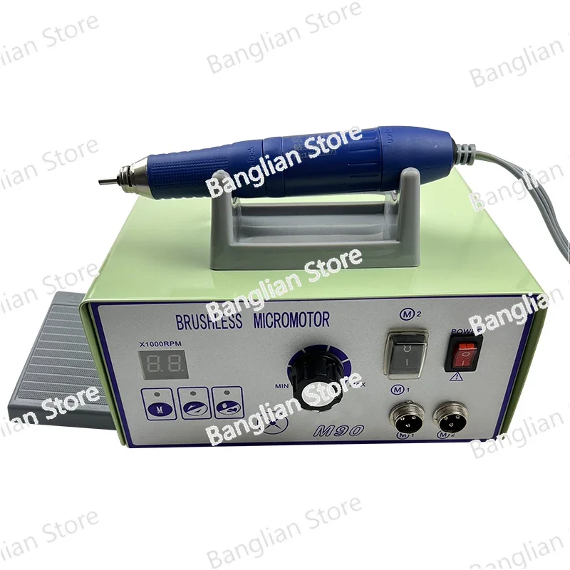 High Speed 90000 RPM Brushless Motor Dental Micromotor Polishing Machine with Handpiece Jewellery Engraving Micromotor