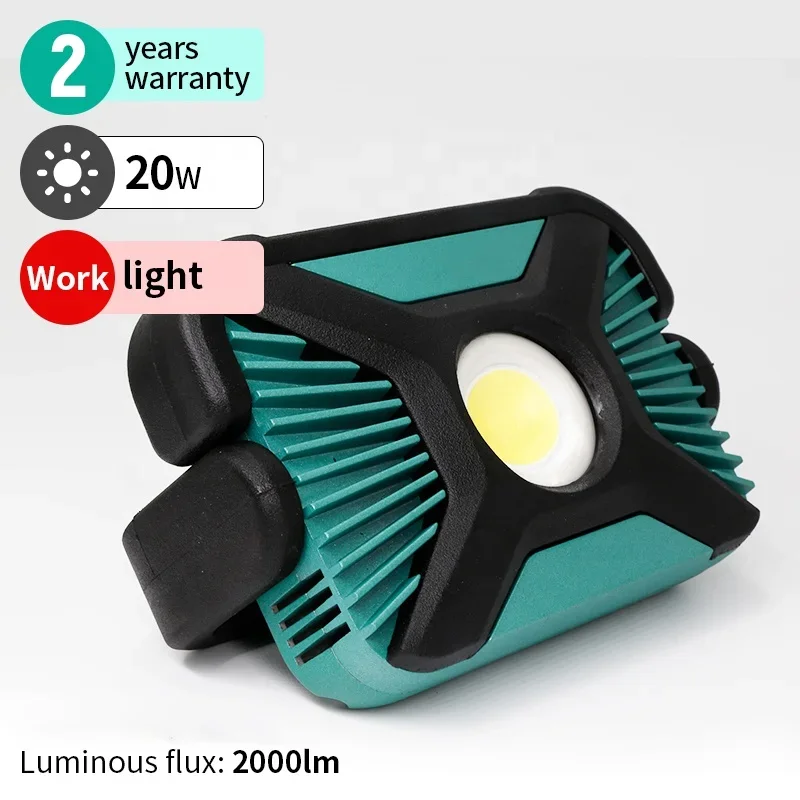 Rechargeable Work Light 2000lm led Portable Dustproof and Waterproof IP67 Spot Light Adjustable Brightness OEM Flood Light