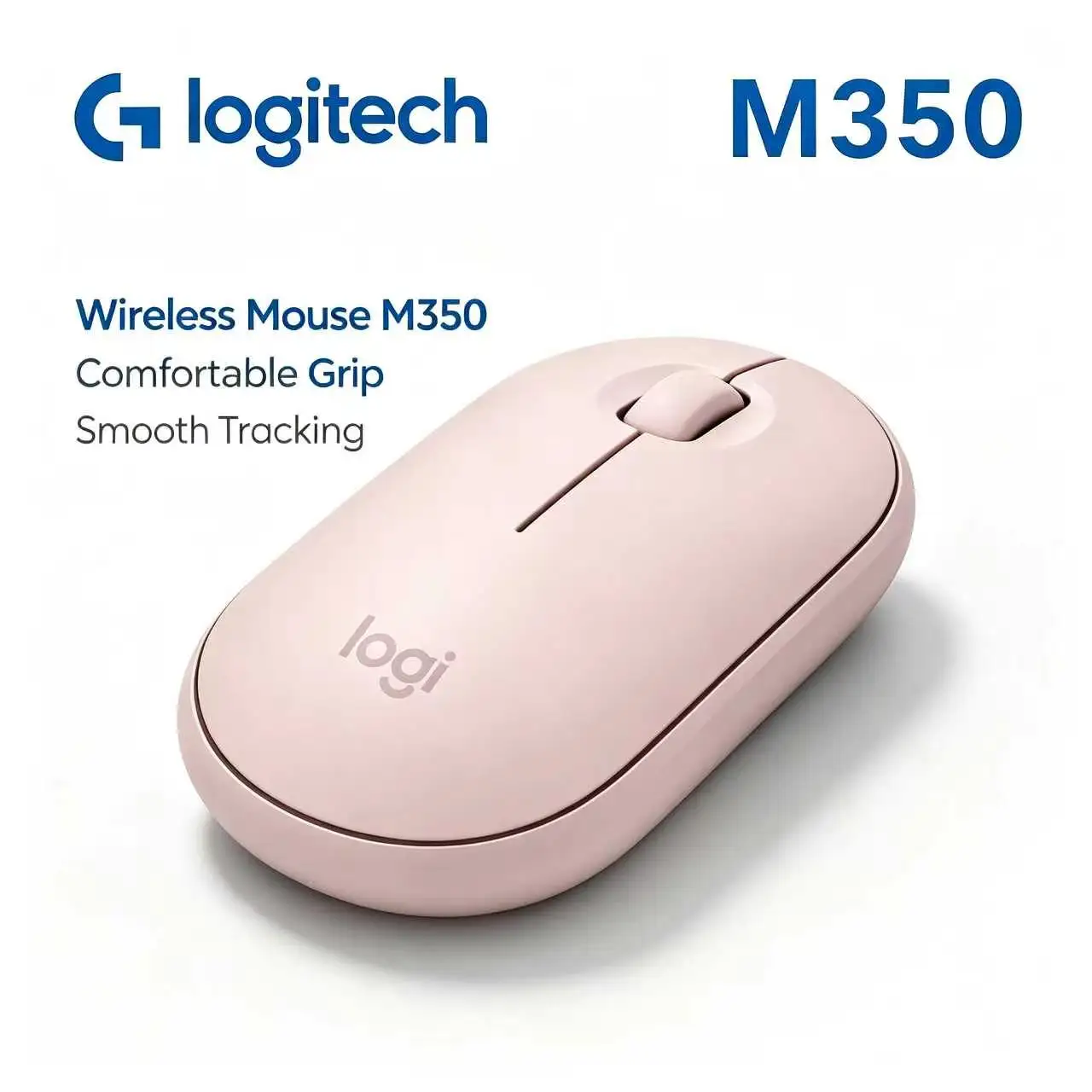 Logitech M350 Pebble Wireless Mouse Long Battery 18 Months Bluetooth USB Dual Connect For Laptop