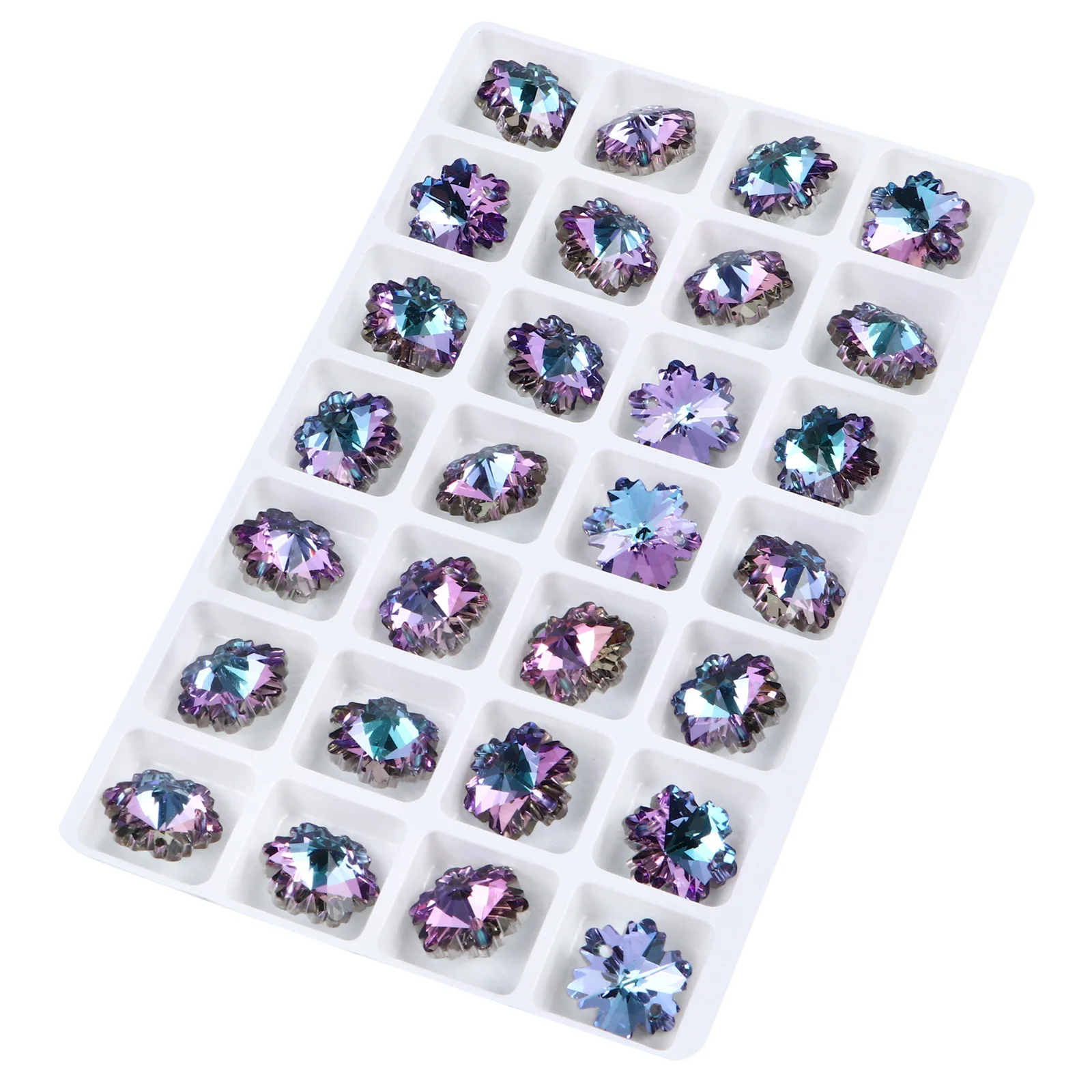 

56pcs Snowflake Rhinestone Accessories for Necklace DIY Jewelry Charms Craft Decoration Projects Long Lasting Durability