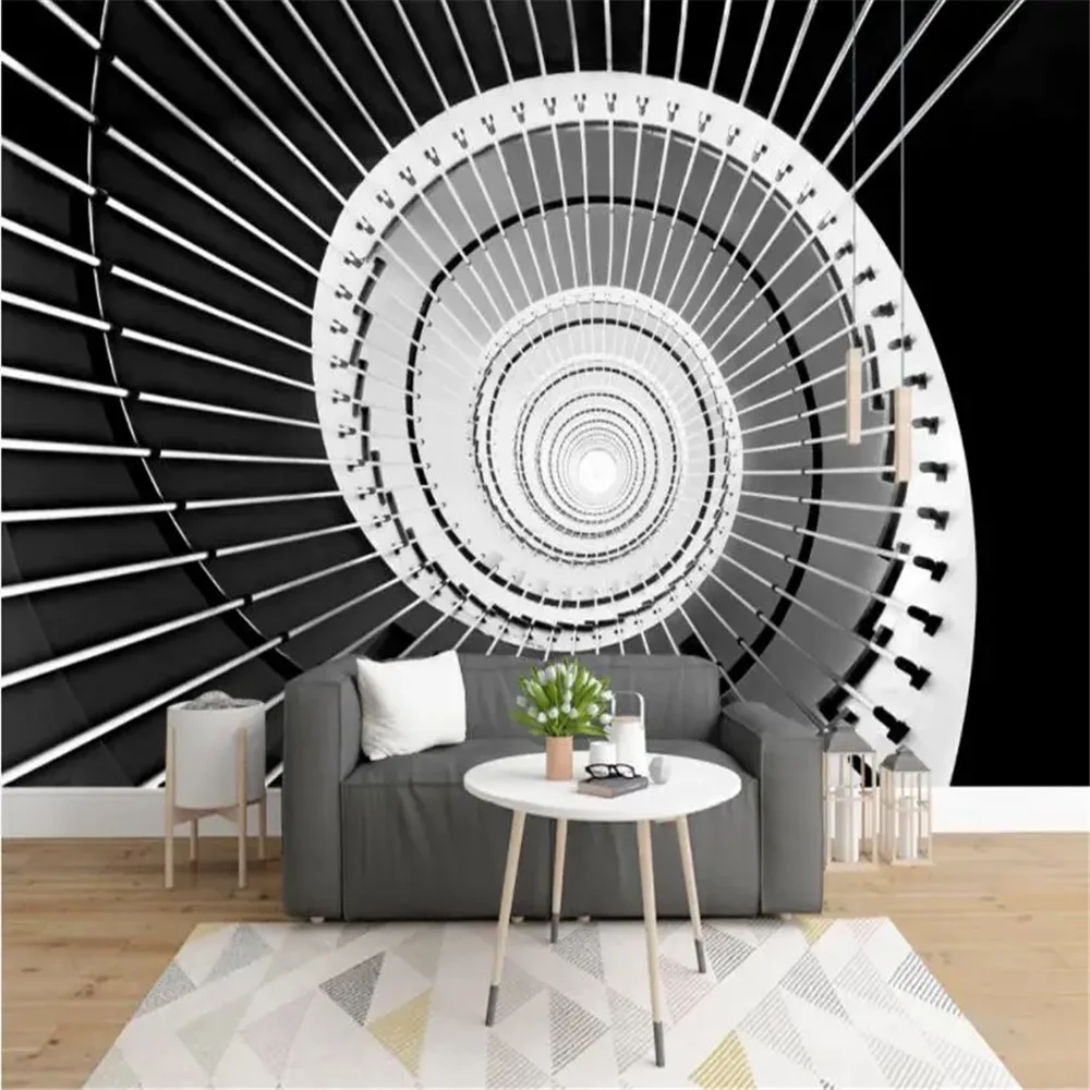 Custom wallpaper for walls European retro extended space tunnel industrial wind background photo mural wall paper roll Stickers