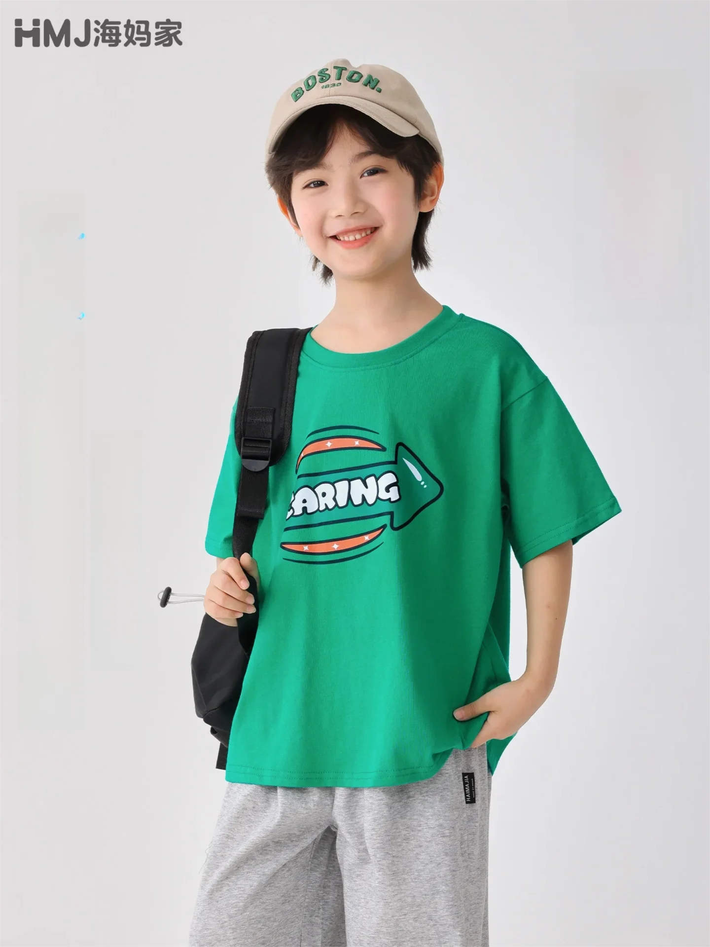 

Summer Children's Cotton Top Short Sleeve Trendy Kids' Clothing Breathable Casual Fashion for Boys And Girls