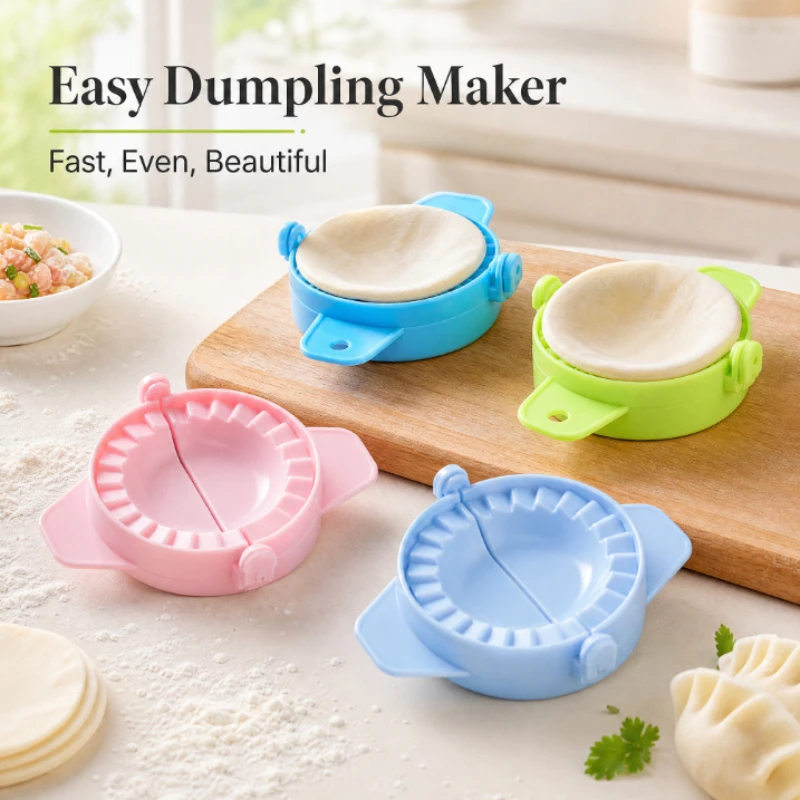 Molde para hacer dumplings de cocina, adecuado para hacer envoltorios de wonton, pasteles, dumplings fritos, un imprescindible para los que no quieren complicarse la vida, 1/2 unidades