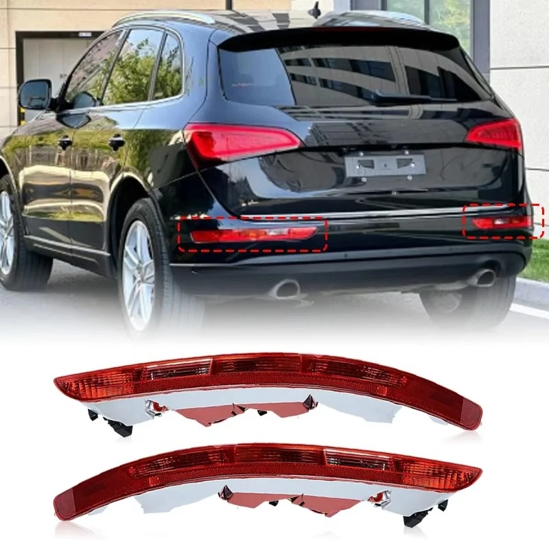 1Pair Rear Bumper Light 8R0945095 8R0945096 Left+Right Lower Tail Lamp Reflector for Q5 2009-2016 Fog Brake Reverse Light
