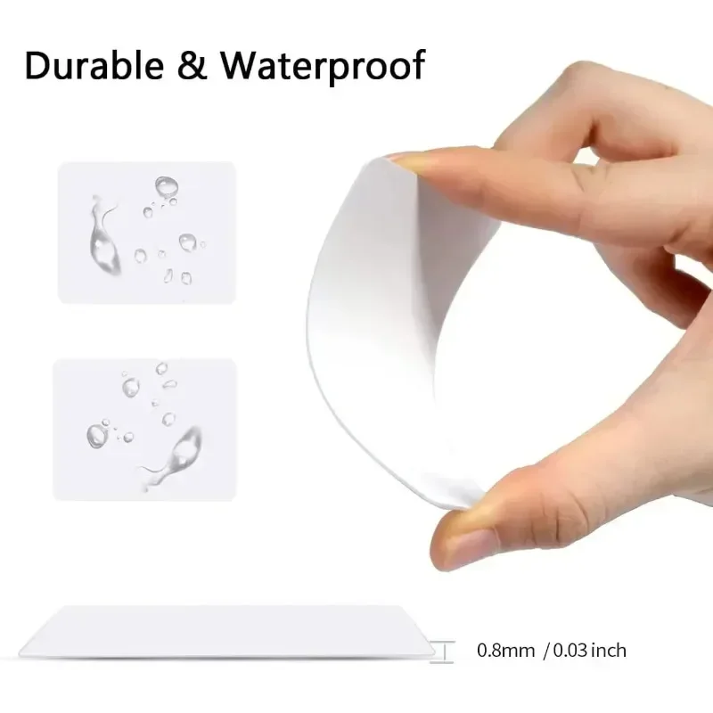 50 pcs Ntag216 Smart Card 13.56MHz PVC White Cards RFID NFC Tag Blank IC Chip 888 Bytes ISO14443A For Android IOS NFC Phones