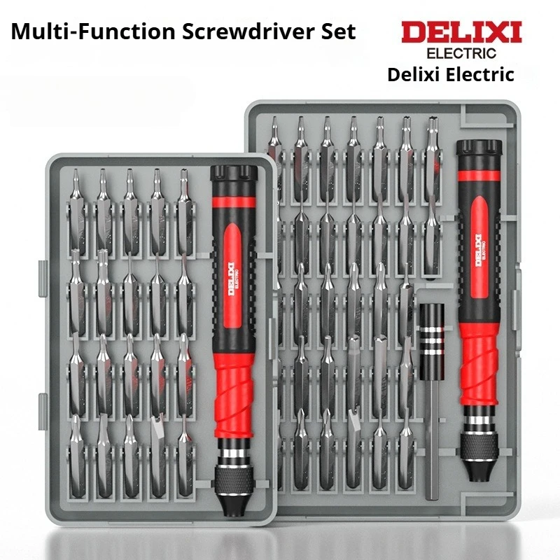 Delixi Multi-Functional Screwdriver Set Multi-functional Mobile Phone Precision Repair Disassembly Tools Magnetic Head for Home