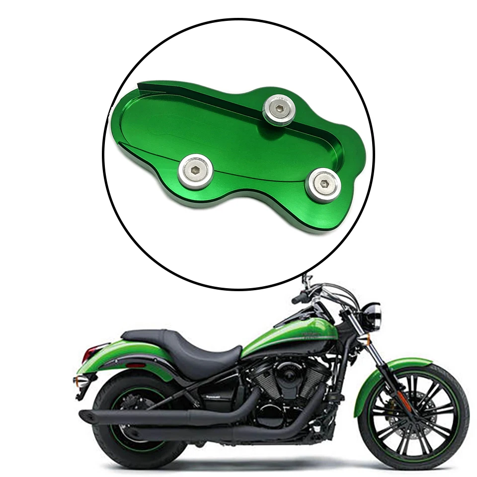 

Fits for Kawasaki VN900 ABS Vulcan 900 CLASSIC LT CUSTOM 2007-2024 Motorcycle Side Stand Base Enlarge Extender Extension Widener