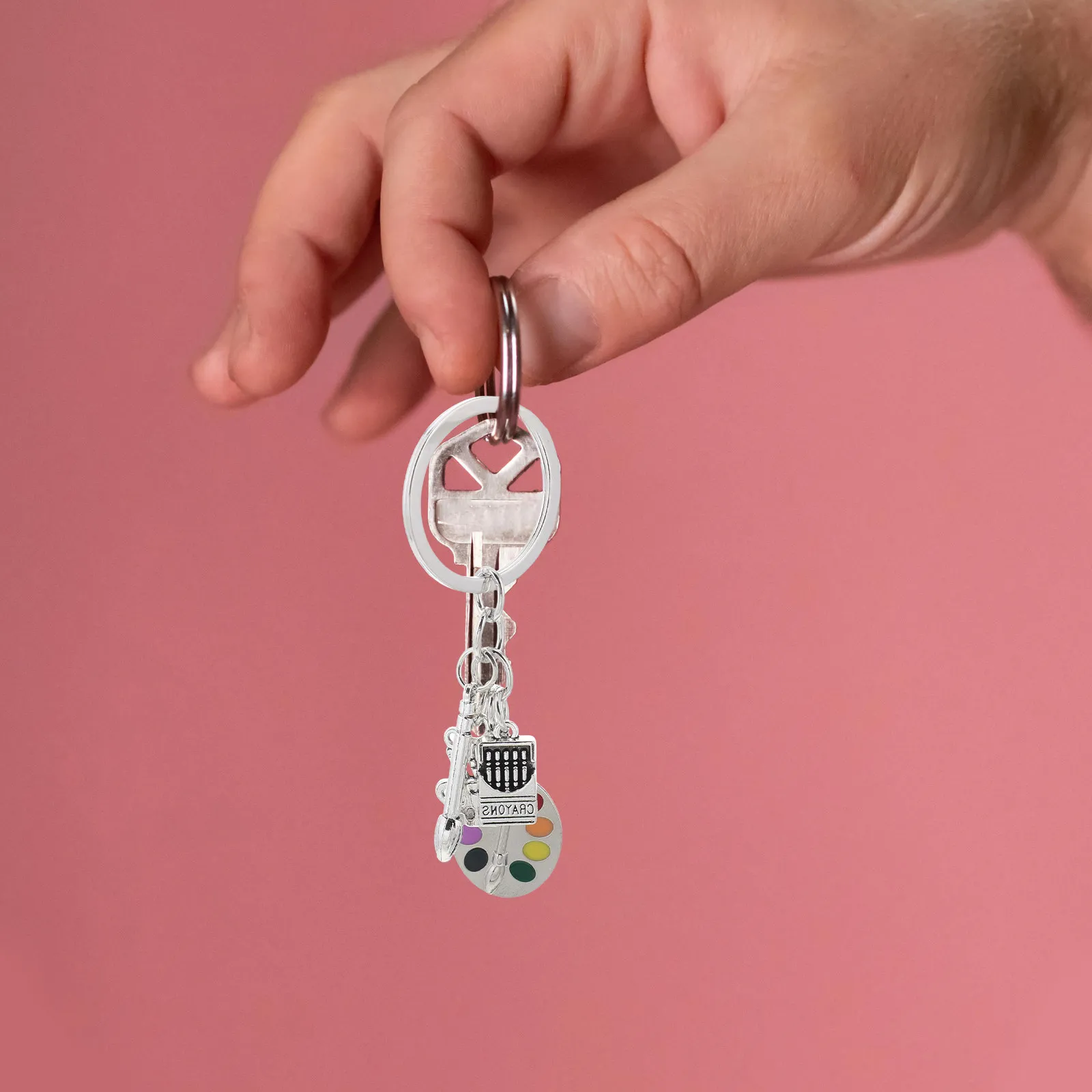 Keychain Painting Brush Art Enthusiast Jewelry Accessory Lightweight Portable Present for Art