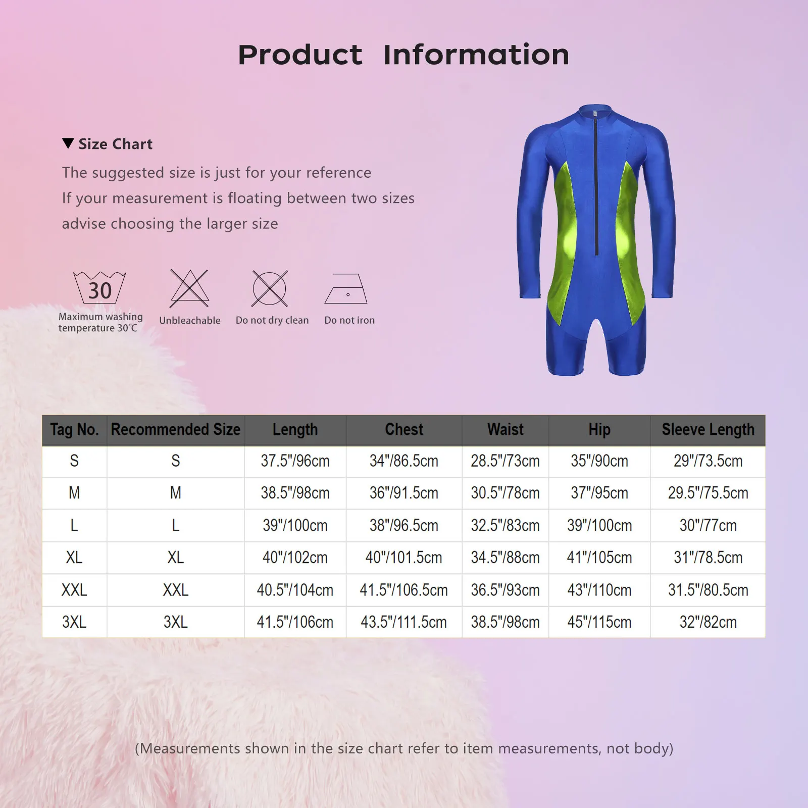 남성용 세련된 다이빙 카약 의류 Shorty Wetsuit 긴 소매 컬러 블록 바디 슈트 수영 스노클링 서핑 용 수영복