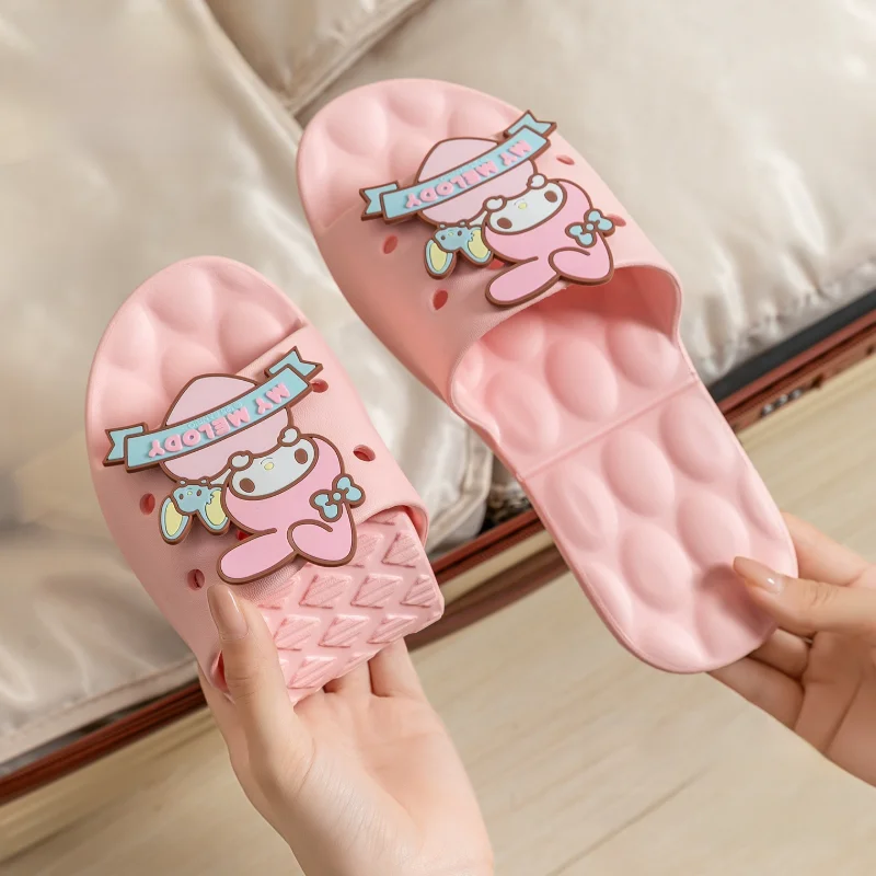 أحذية كاجوال للأطفال المفتوحة تو النعال إيفا الكرتون أحذية الصيف أحذية للفتيات لينة أسفل المضادة للانزلاق الأرجواني الوردي الأحذية حجم 36-43 #2