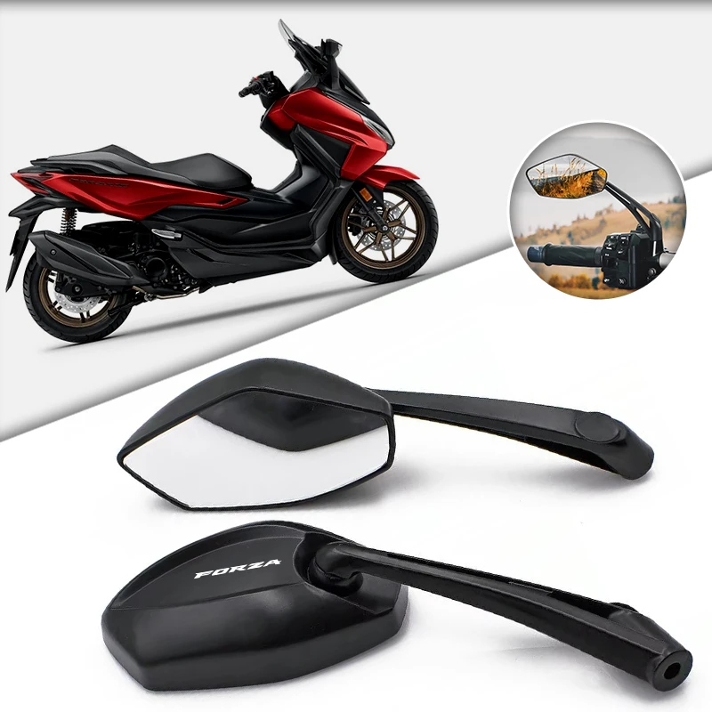 2Pcs/Pair Motorcycle Mirrors Foldable Handlebar Side Rearview For FORZA  FORZA350 FORZA125 FORZA750 350 750 NSS350 horizon